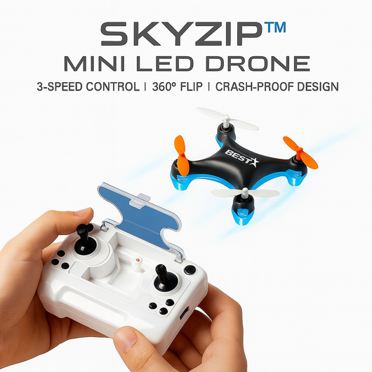 SkyZip™️ Mini LED Drone  by BLACK AERO™️